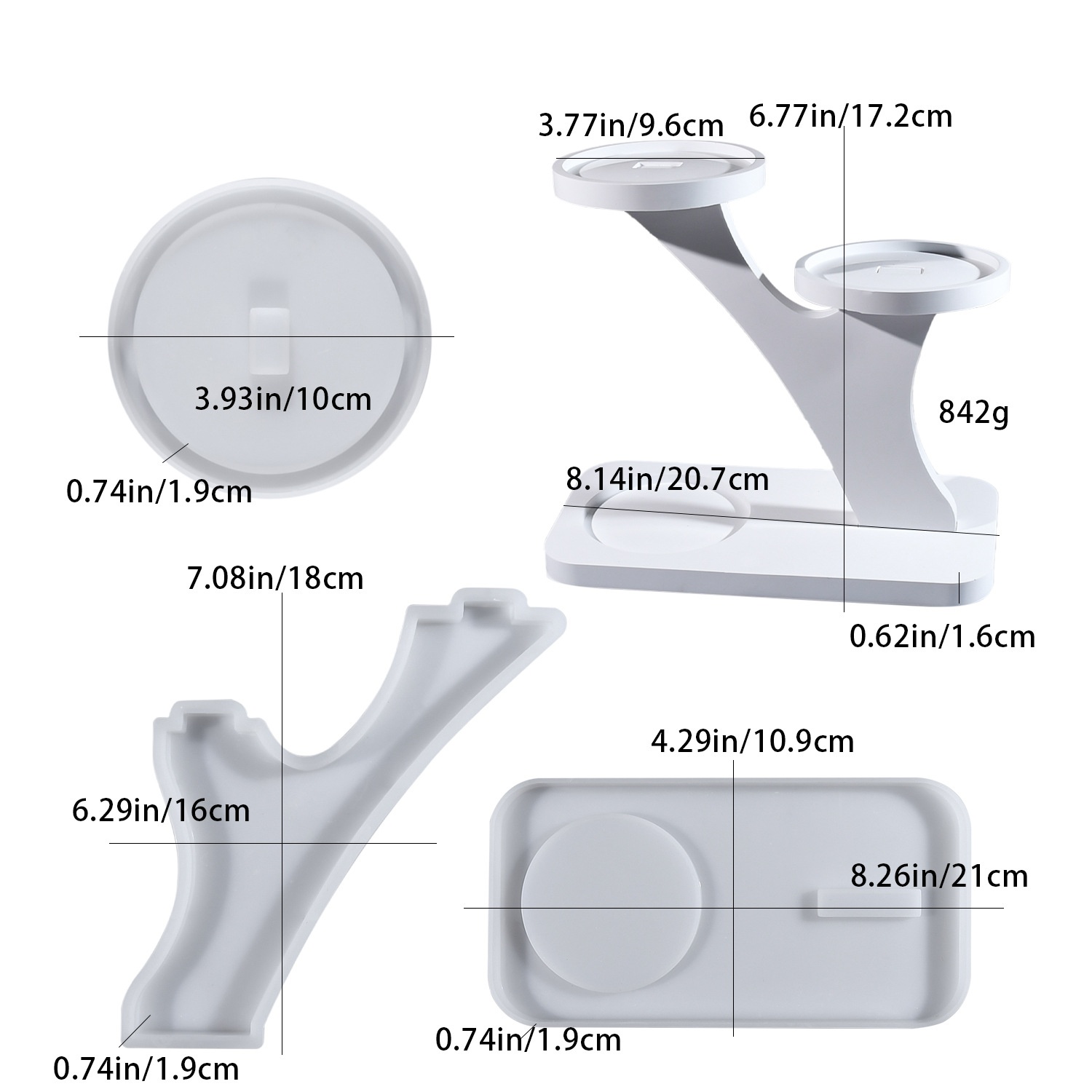 Candle Making Design - Molde de silicona DIY para resina