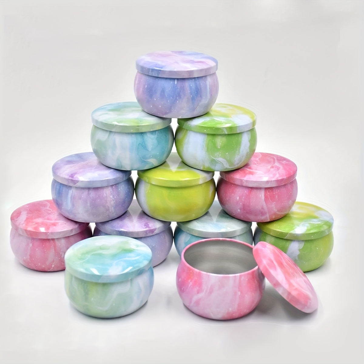 Candle Making Kit For Kids - Frascos de metal vacíos con diseño