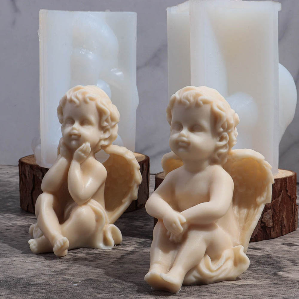 Candle Making Kit For Kids - Molde de silicona de Ángel 3D