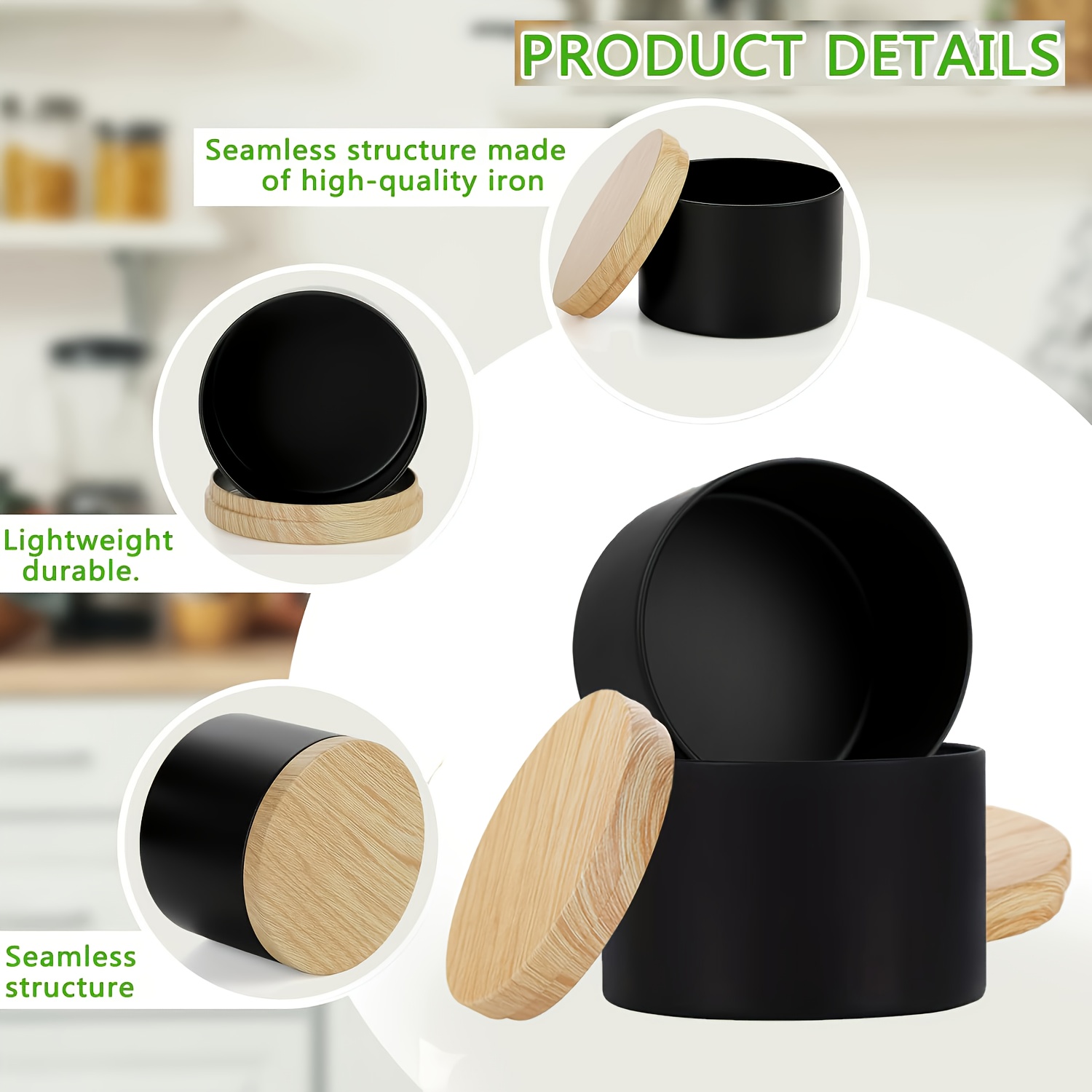 Frascos de velas negros con ta - Candle Making Kit For Kids reseña y precio