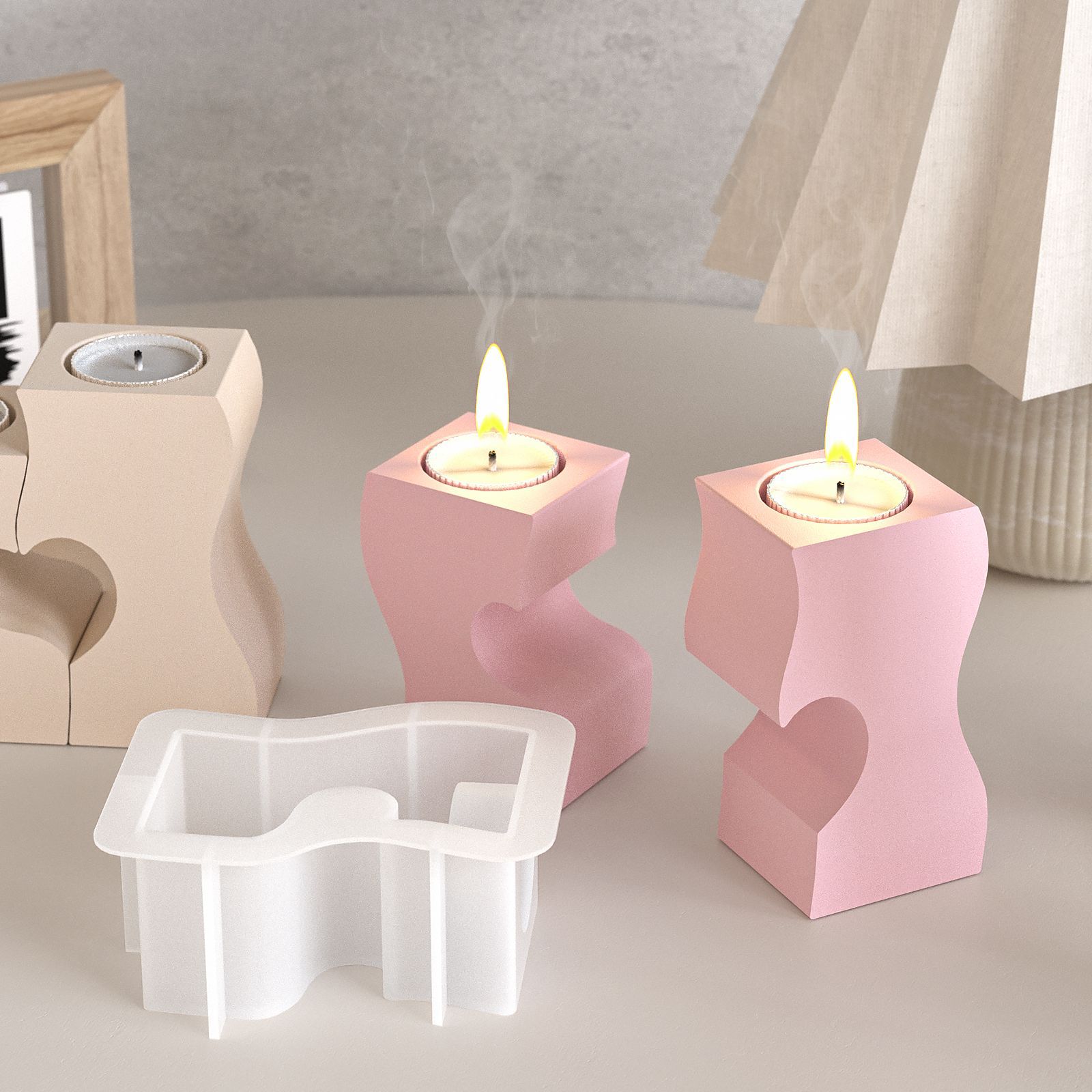 S corazón candelabro moldes de - Candle Making Design reseña y precio