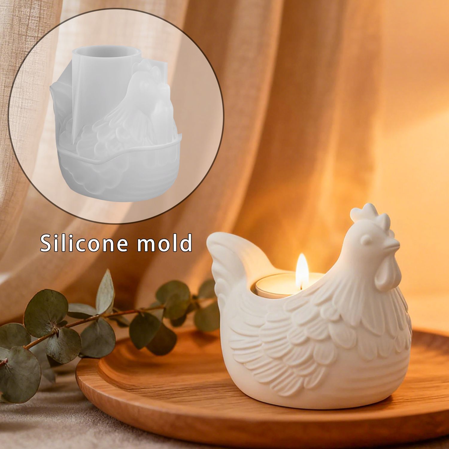 Portavelas de pollo pequeño 3D - Candle Making Design reseña y precio
